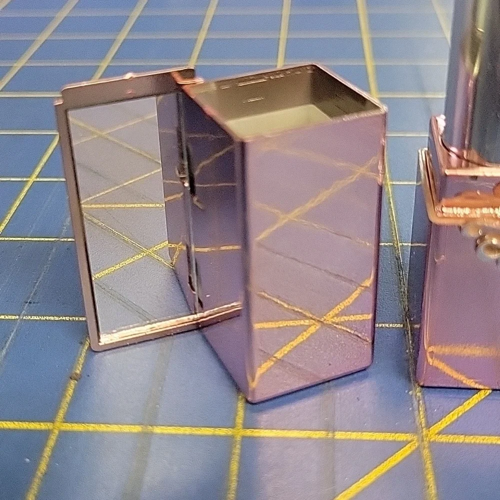 Starry Brand Pink Lipstick Built in Mirror on Tube Cap New
